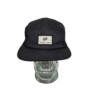 Finish Line 5 Panel Adjustable Strapback Hap Cap One Size Black Brist MFG Racing